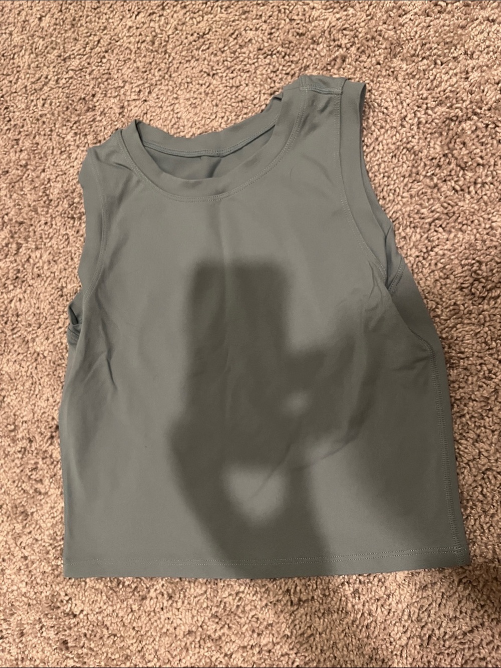 PARAGON Cropped Athletic Tank Top - Slate Gray